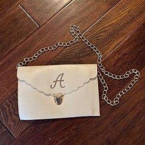 Crossbody purse with A initial